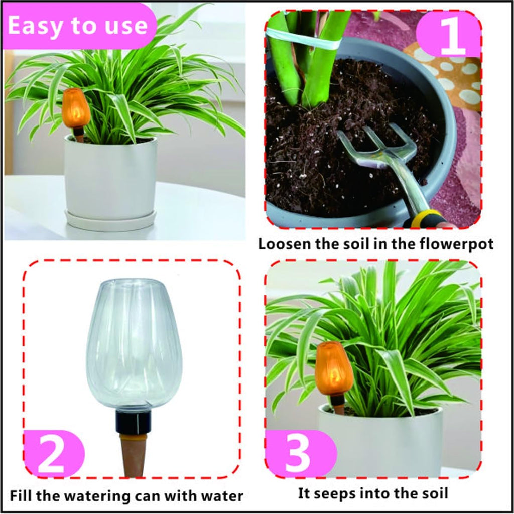 4 Pcs Self Watering for Vacations Indoor Outdoor Plants Automatic Watering Planter Plant Spikes Devices Irrigation