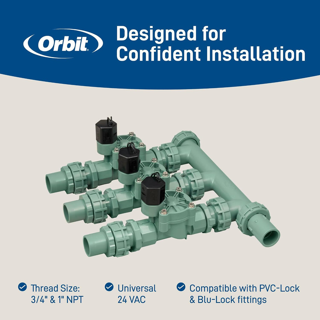 Orbit 57253 3-Valve Heavy Duty Preassembled Manifold