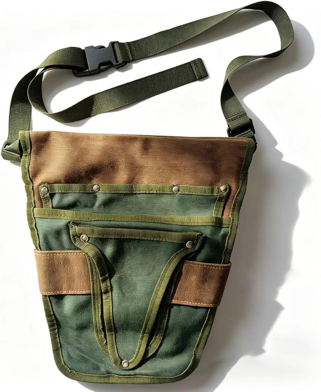 Gardening Tool Pouch for Waist, Hands-Free Canvas Tool Belt with 6 Pockets – Adjustable Waist Apron for Gardening Tools