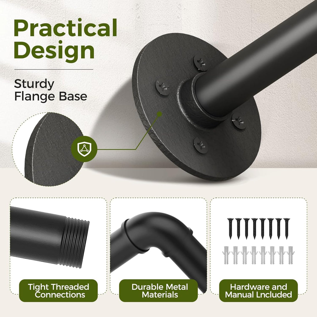 Bamworld Plant Hanger Indoor 70in Hanging Planters Rod Hanging Plant Holder | for Window Plant Shelves Metal Rod，Pots