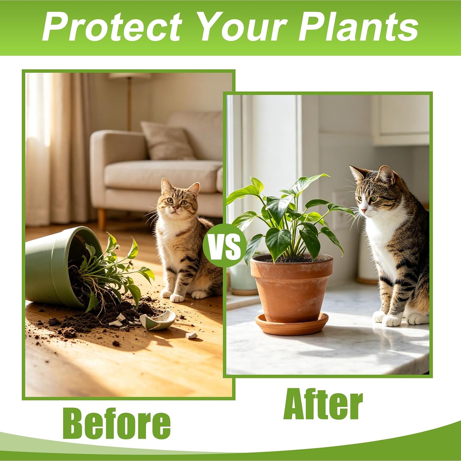 15.7"×157.5" Plant Pot Grid Set, Cat Proof Plant Protector, Cuttable Pot Soil Cover with Stakes, Breathable PE Mesh