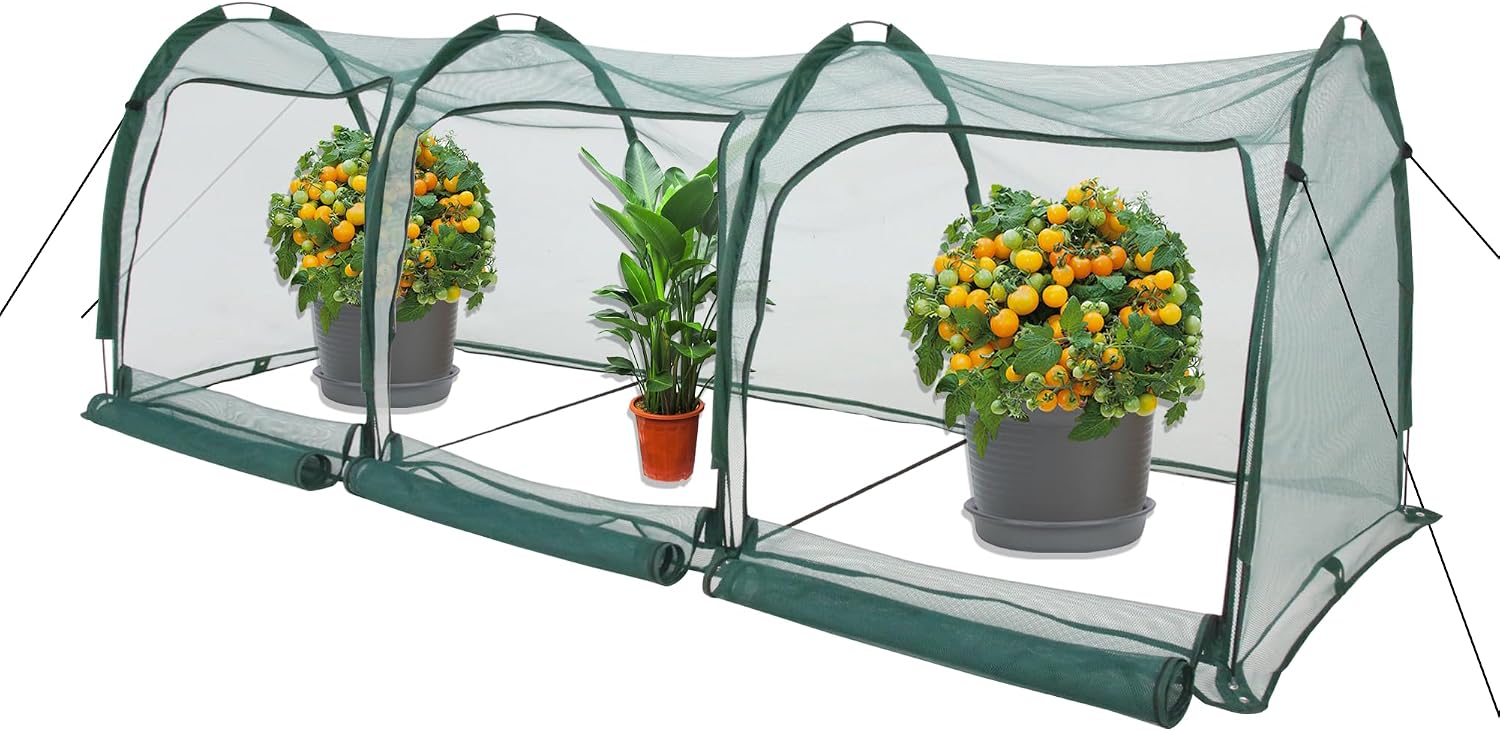 Flexible Net Grow Tunnel - Garden Greenhouse Plant Mesh Covers Growhouse Cloche for Protecting Fruit Vegetables Plants