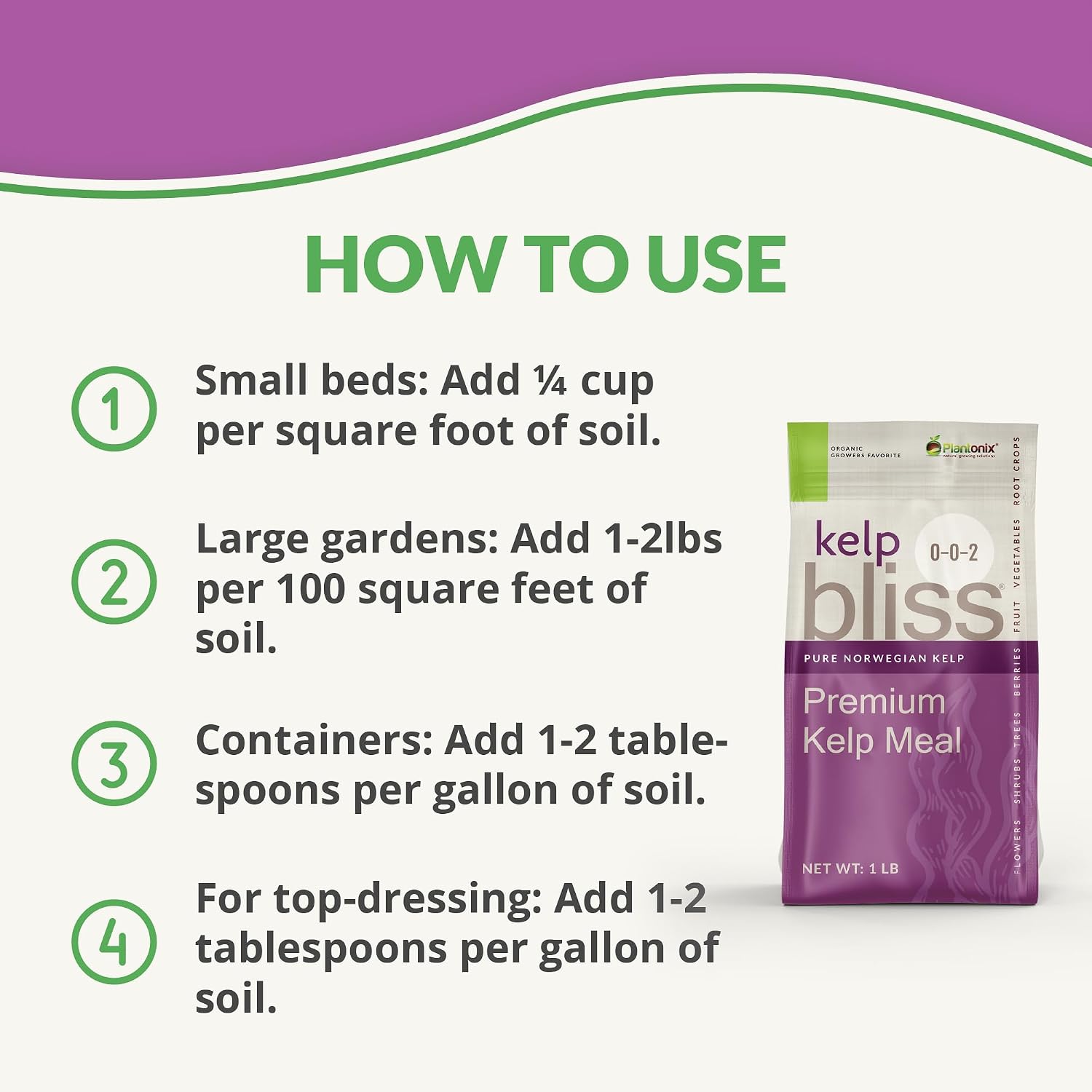 Kelp Bliss (5lbs) + Neem Bliss (5lbs) - Kelp Meal Organic Fertilizer & Neem Cake for Plants - Kelp Fertilizer for