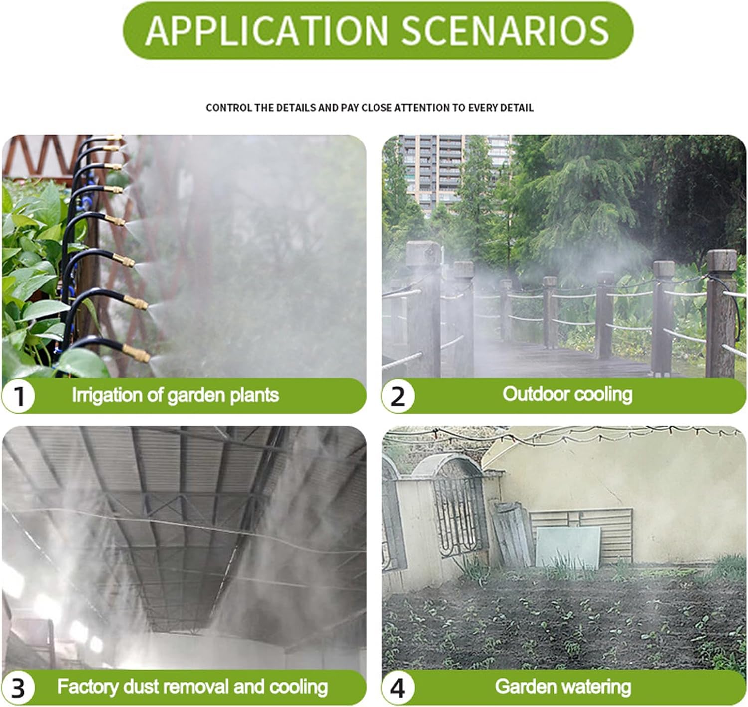 New drip Irrigation kit, Automatic Garden Watering System, Quick Connector and 360-degree Bending Dropper atomizing