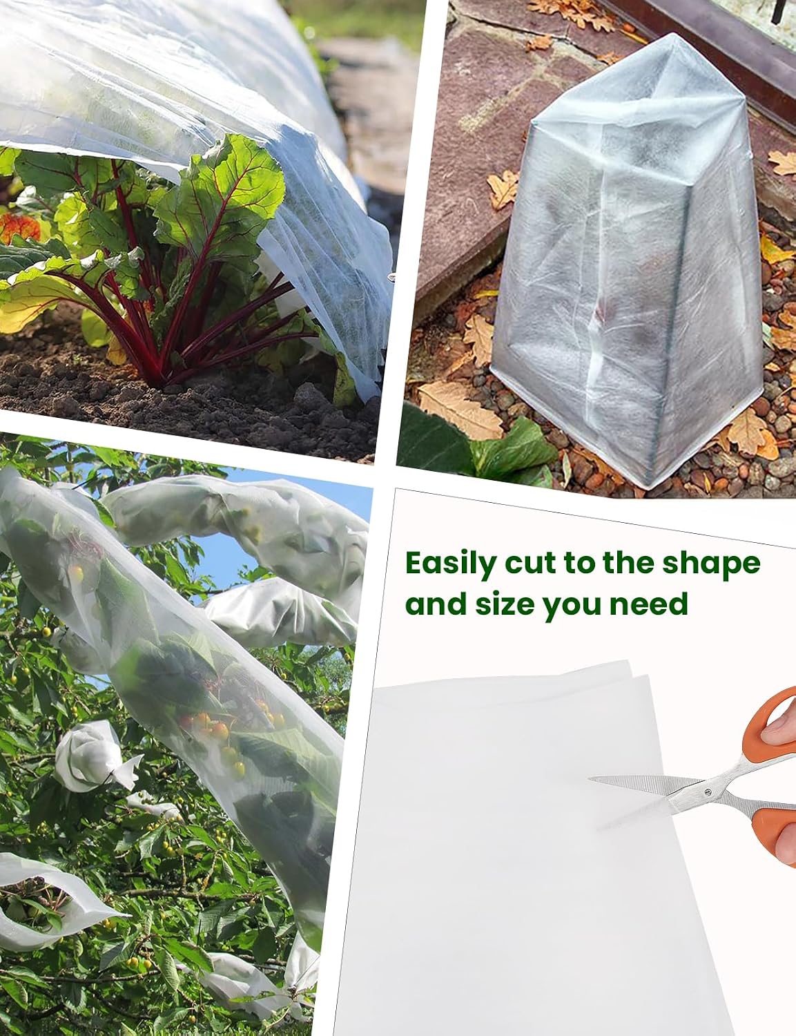 Plant Covers Freeze Protection, 10 ft x 50 ft 1.0 oz/yd² Reusable Frost Protection Floating Row Cover, Frost Blankets