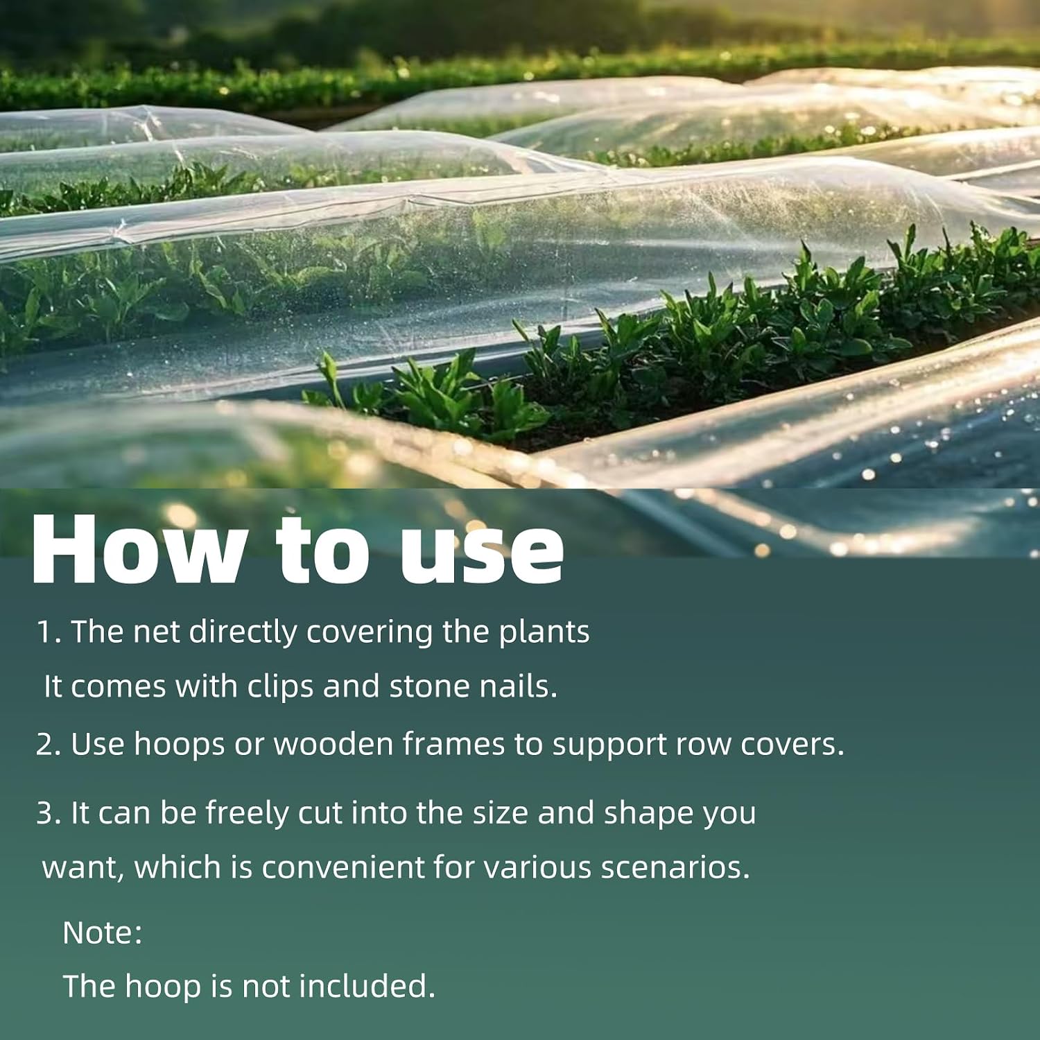 Garden Netting, 10x30FT Ultra Fine, Gardening Mesh Netting, Mosquito Net, Garden Netting for Raised Beds, Plant Covers