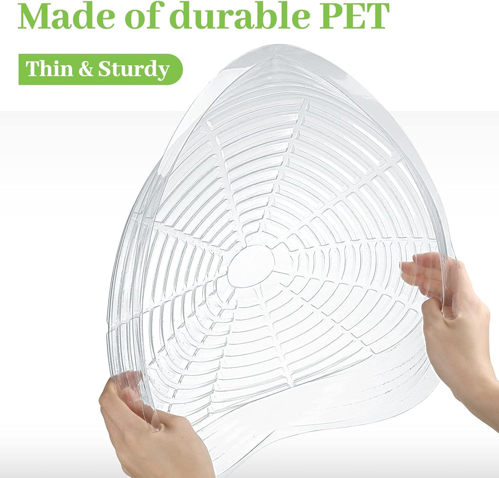 Shellwei 18 Pack 18 Inch Plastic Plant Saucers Extra Large Clear Flower Pot Drip Trays Plants Drip Tray Plant Drainage