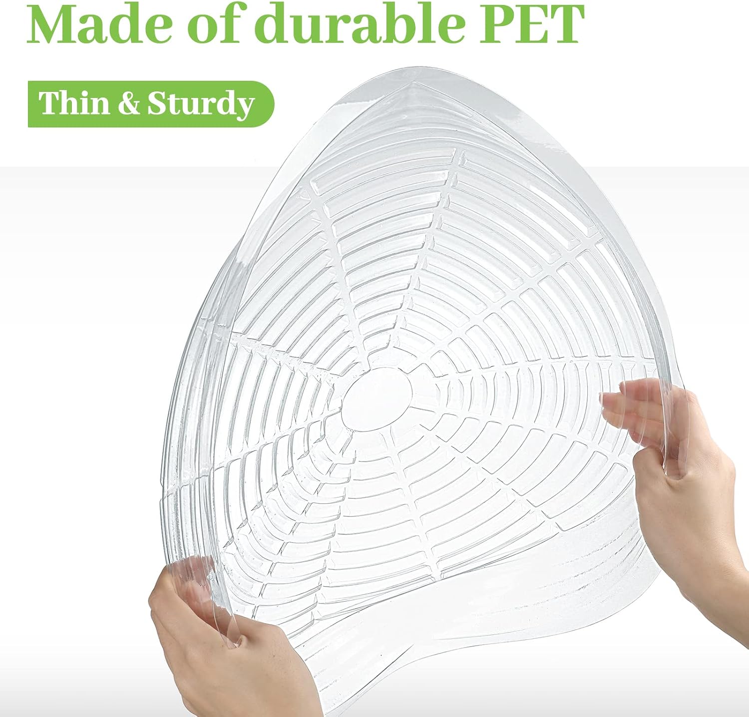 Shellwei 18 Pack 18 Inch Plastic Plant Saucers Extra Large Clear Flower Pot Drip Trays Plants Drip Tray Plant Drainage