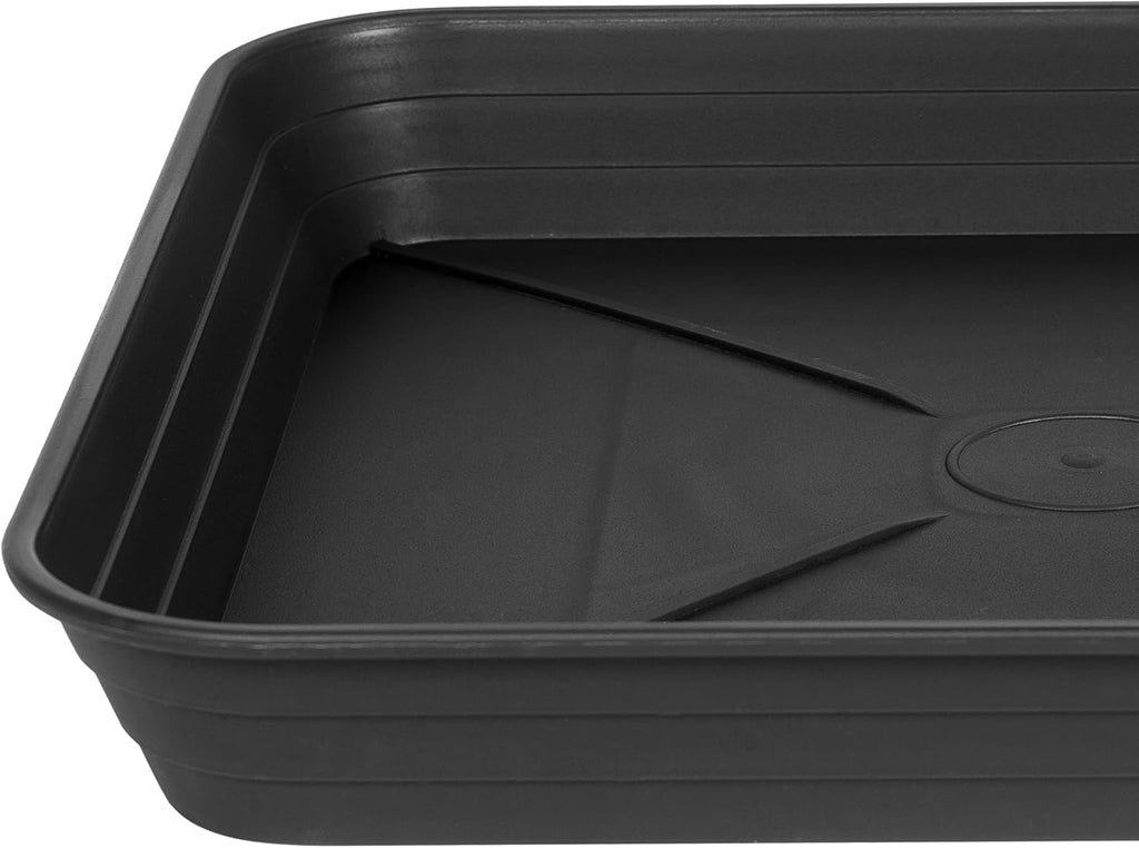 3 Pack Square Plant Saucer Tray 20 inch, Heavy Duty Plastic Plant Saucers for Indoors Outdoor, Flower Plant Drip Trays