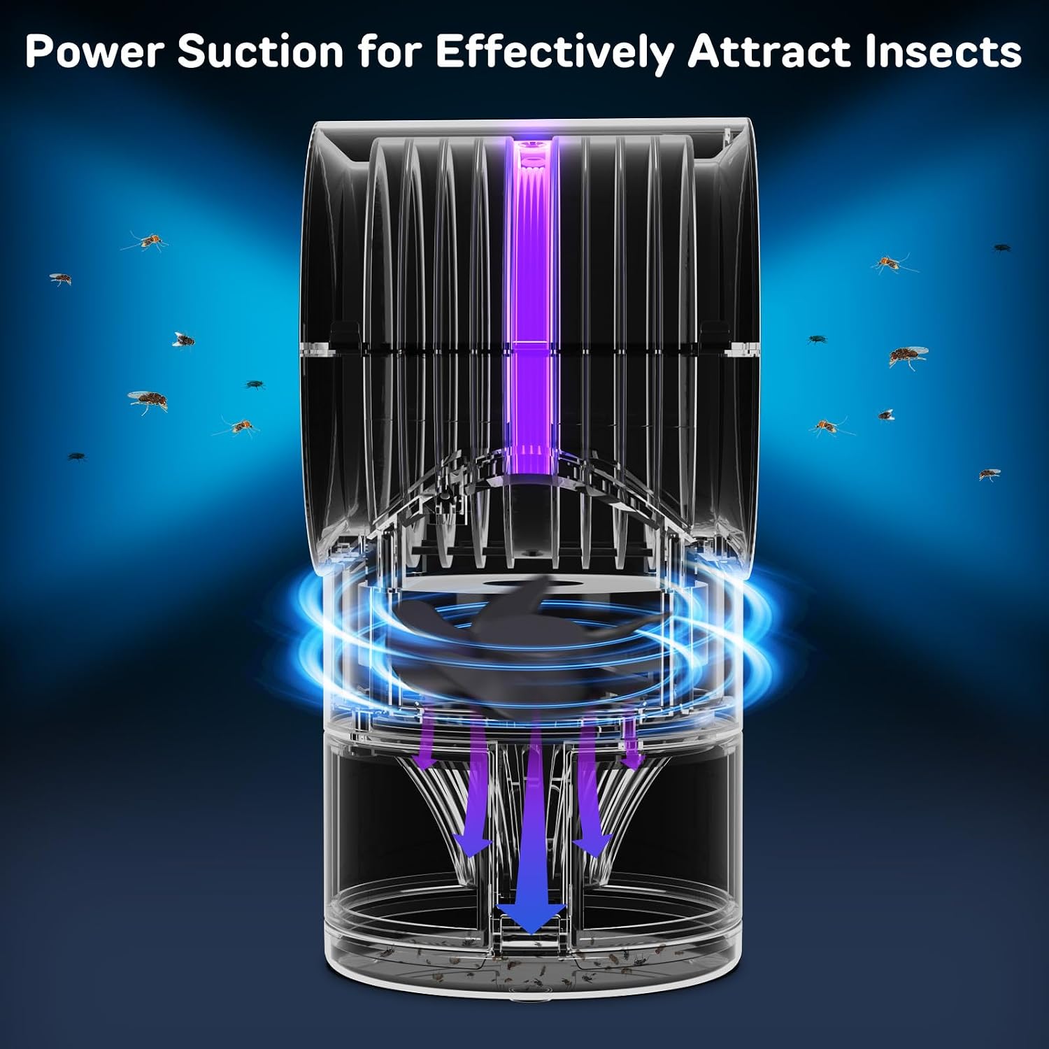 Fly Trap Indoor,White Gnat Traps House Indoor,Timed Indoor Insect Trap | Fruit Fly Trap Indoors Suctions & Captures