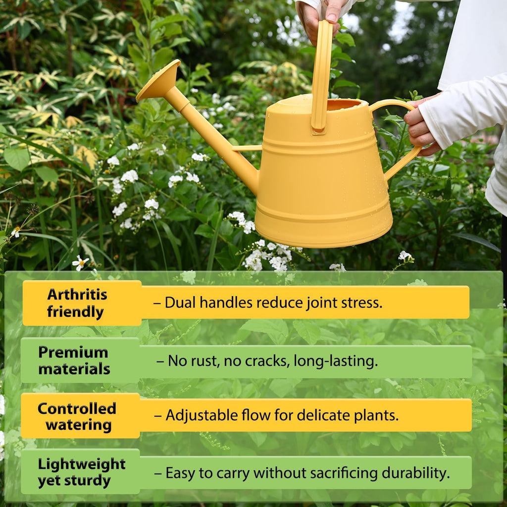 1 Gallon Watering Can for Plants | Watering Cans for Indoor&Outdoor Gardening, Water Can with Ergonomic Movable Handle