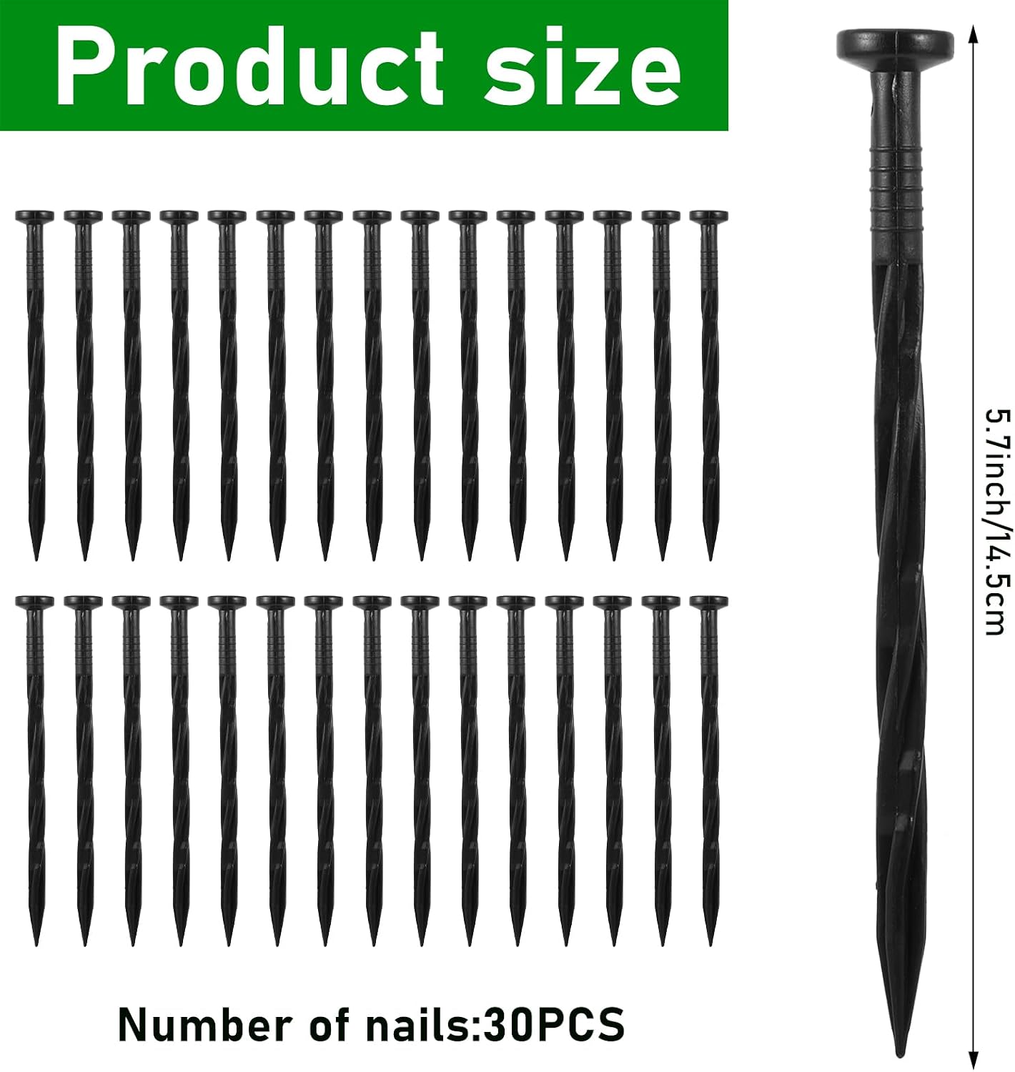 30 Ft Planting Grow Rings with 30 PCS Spikes Plant Rings for Outdoor Plants Planting Ring for Separate Rock and