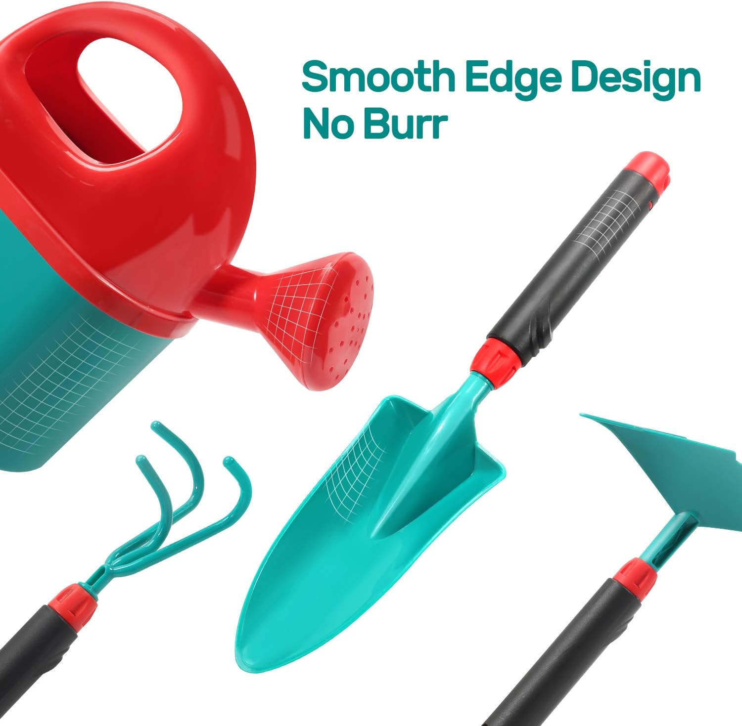 CUTE STONE Kids Gardening Tool Set, Garden Toys with Wheelbarrow, Watering Can, Gardening Gloves, Hand Rake, Shovel