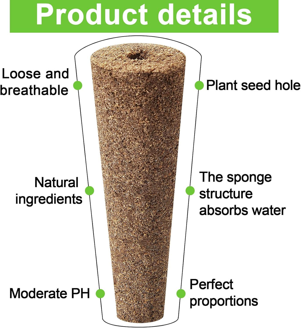 Chumia 200 Pcs Hydroponics Grow Sponges Replacement Root Growth Sponges Pods Kit Seed Starter Pods for Hydroponics