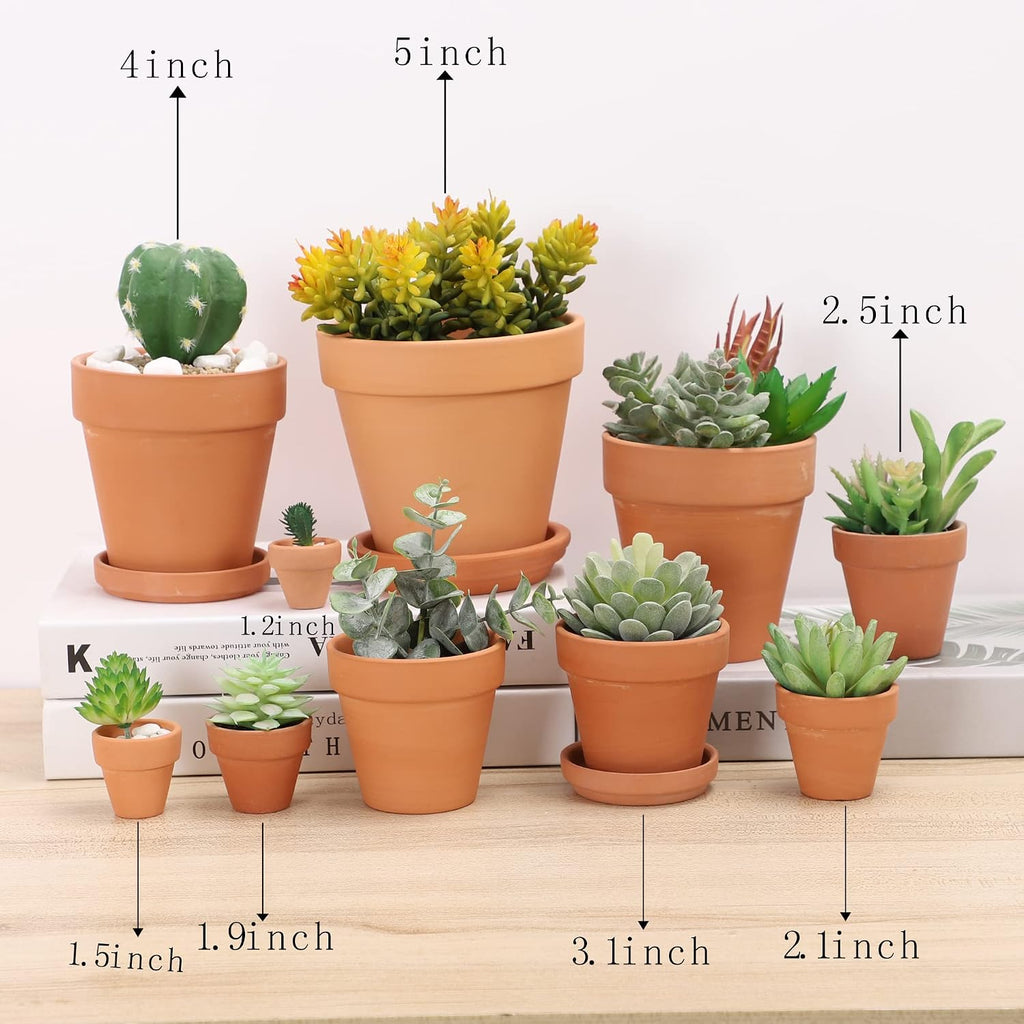 Yishang 1.9 Inch Tiny Terracotta Pots Pack of 72-Small Mini Clay Pots with Drainage Holes Flower Nursery Terra Cotta