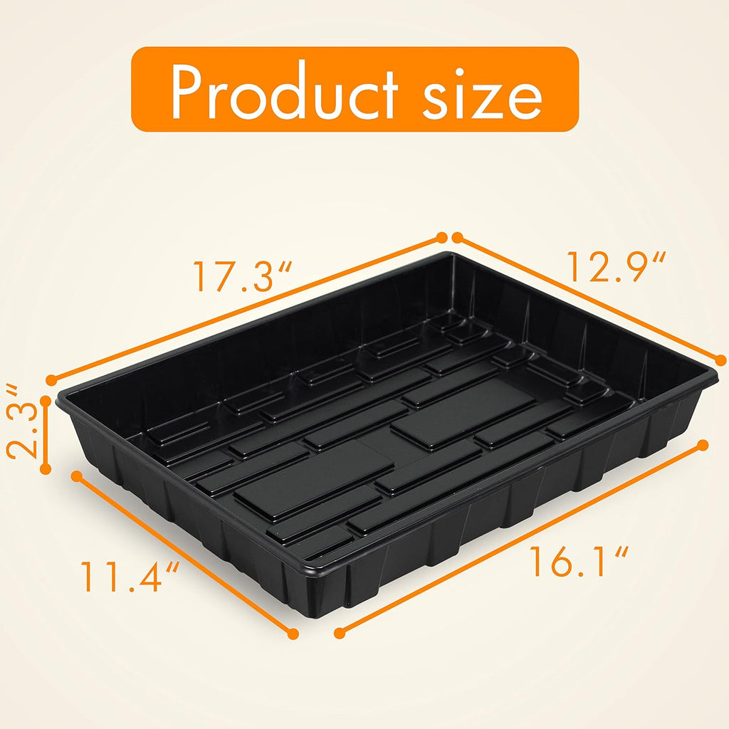 Gardzen 10 Pack Seed Trays, Reusable Plant Grow Trays, Ideal for Seed Starting, Microgreens, Indoor Gardening, and