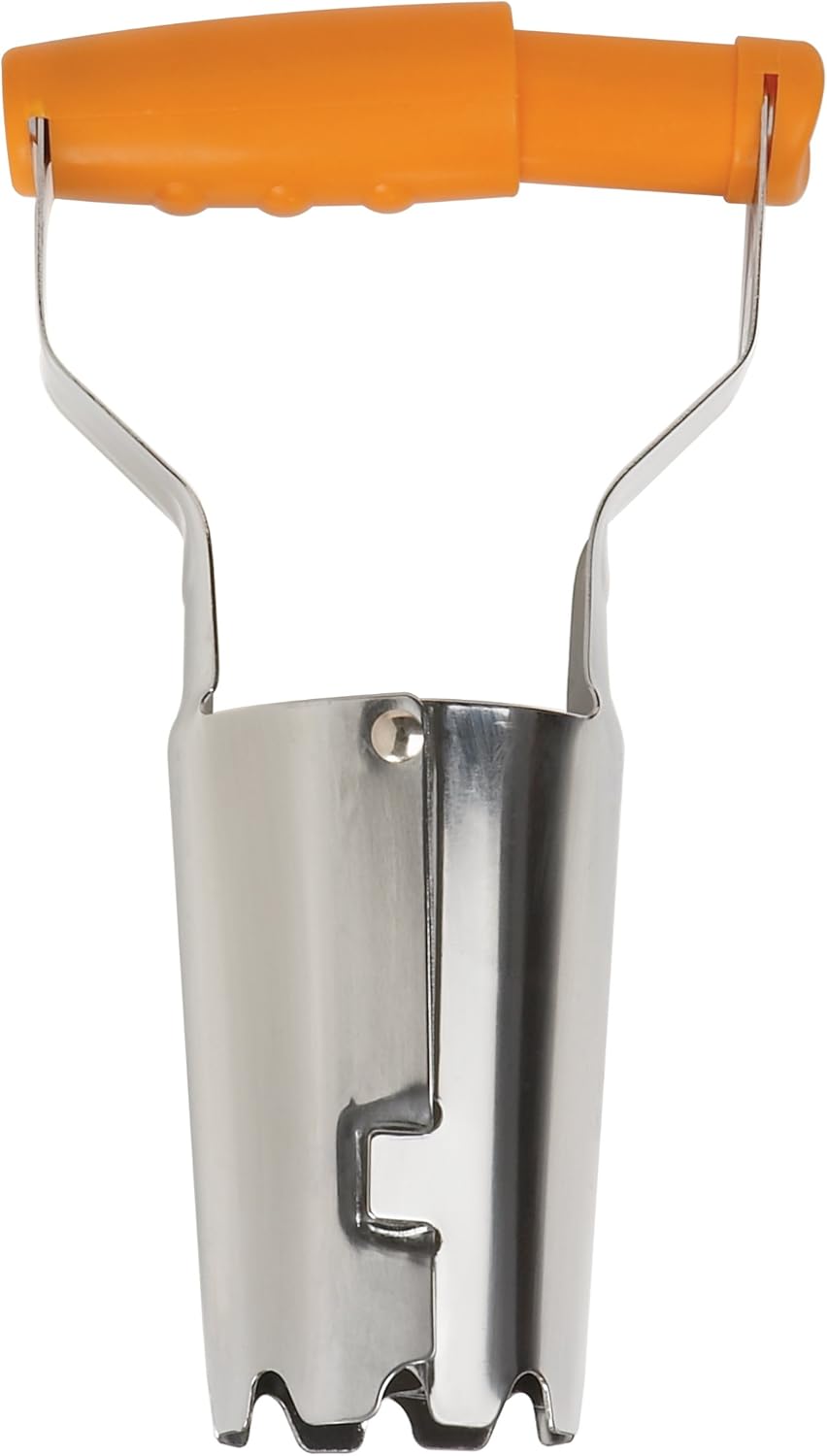 Fiskars Bulb Planter, Spring-Loaded Handle for Easy Bulb Planting, Depth Gradation Marks for Accurate Planting in Tough