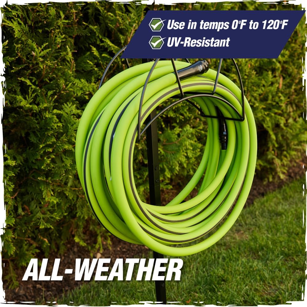 RUGGED RHINO Heavy Duty Garden Hose 100ft x 5/8in, Anti-Kink and Leakproof, Durable 4-Layer Construction, 500 PSI