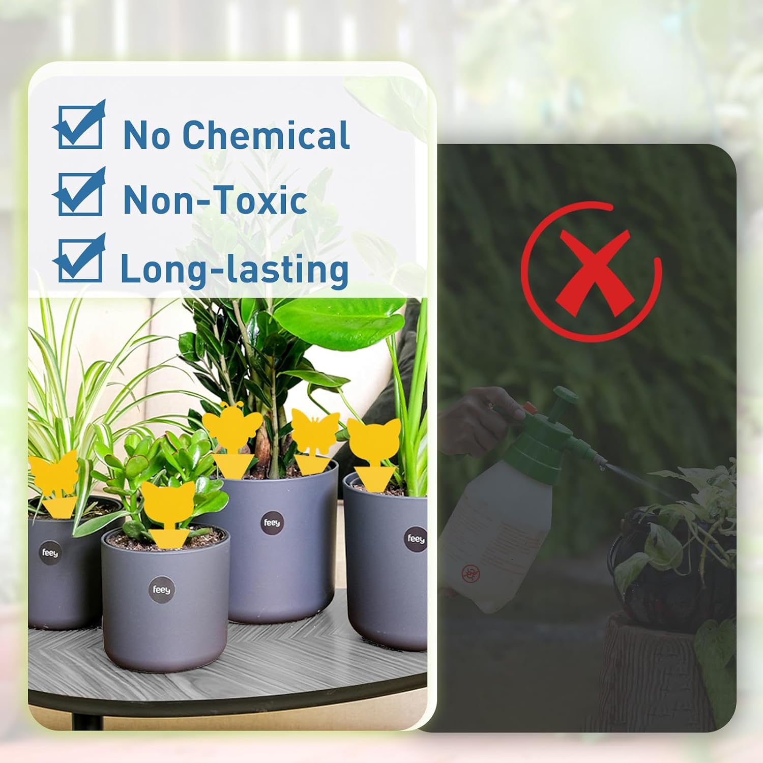 96 Pack Fruit Fly Traps for Indoor Outdoor, 3 Shapes Yellow Sticky Bug Traps, Double-Side Fungus Gnat Killer for