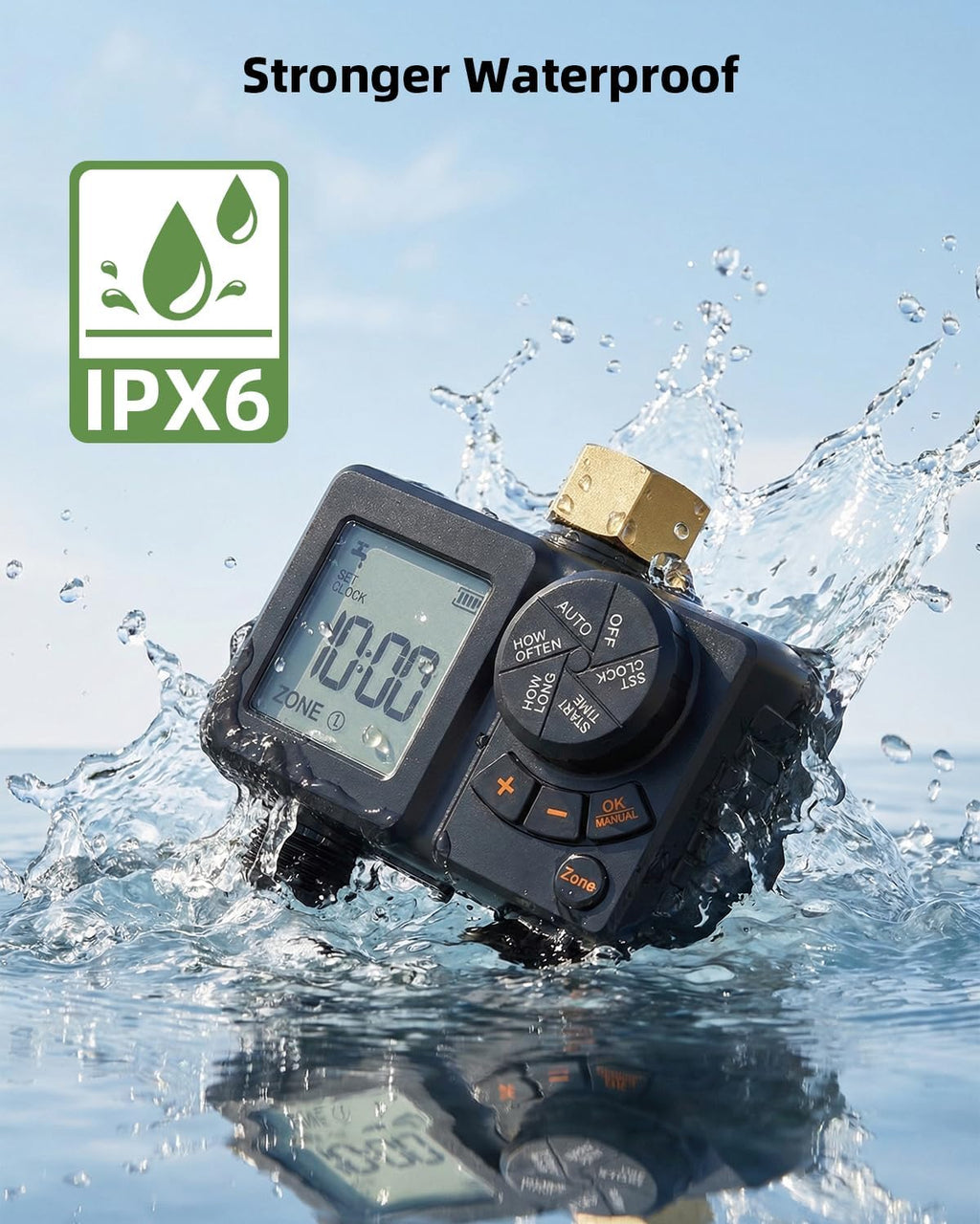 Sprinkler Timer 2 Zone,Water Timer for Garden Hose with Lithium Battery Hose Timers with Brass Inlet