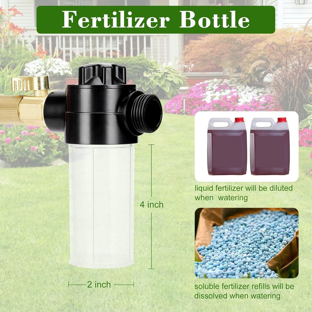 Caulimo Deep Root Watering Tool for Trees, Tree Watering Spike with Fertilizer Bottle, Stainless Steel Root Feeder for
