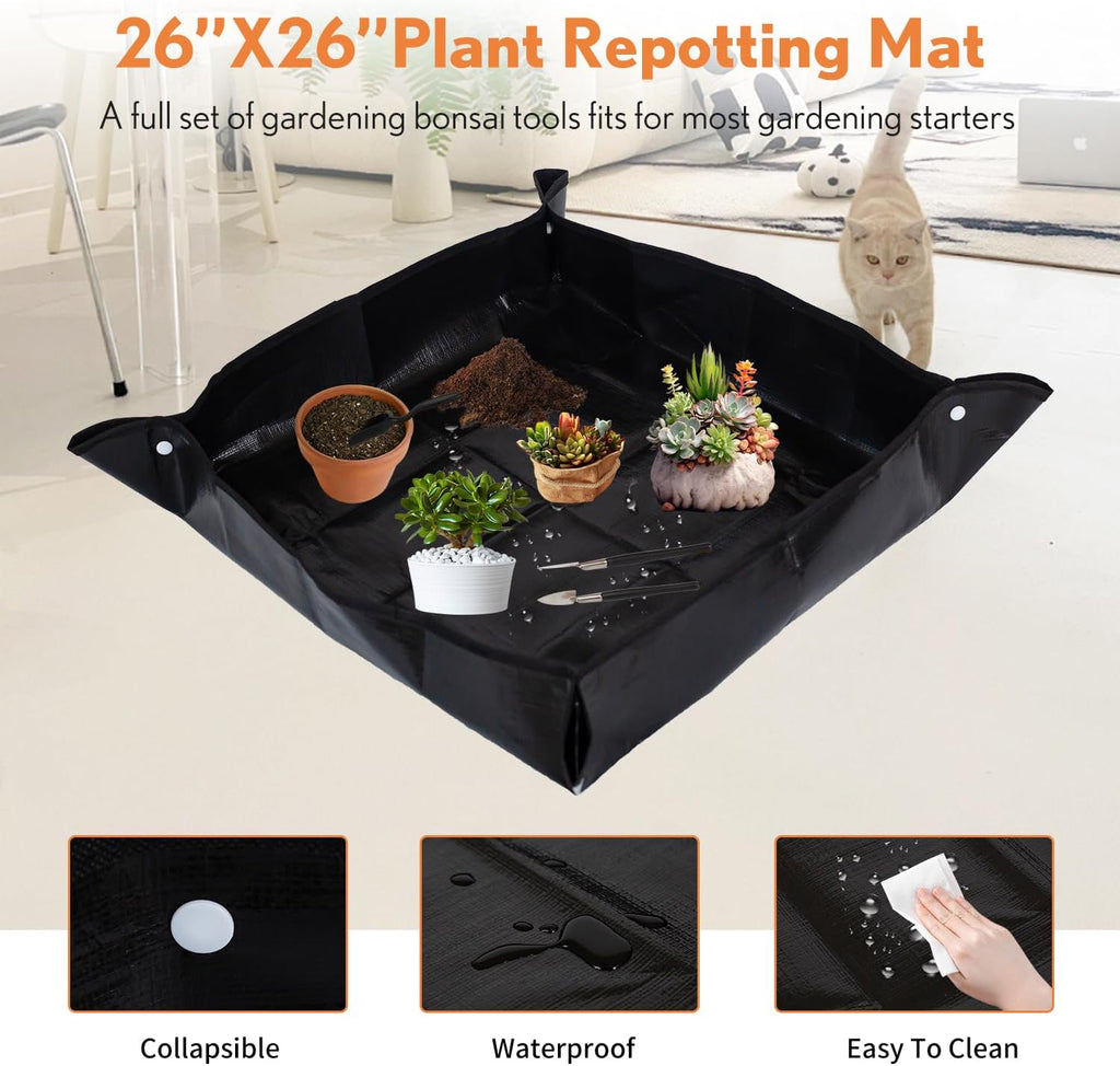 Bonsai Tools Kit 20 Pcs Garden Tools Set for Beginner, Gardening Gift for Women Men, Includes Bonsai Wire Kit, Plant