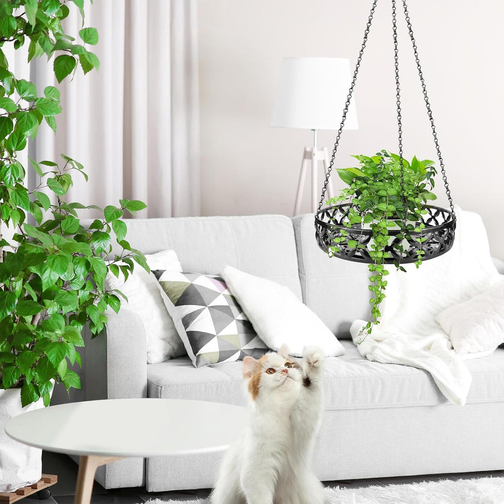 Plant Hanger, 2pcs Metal Hanging Plant Shelf Decorative Planter Flower Pots Holder for Indoor Outdoor, Modern Plant