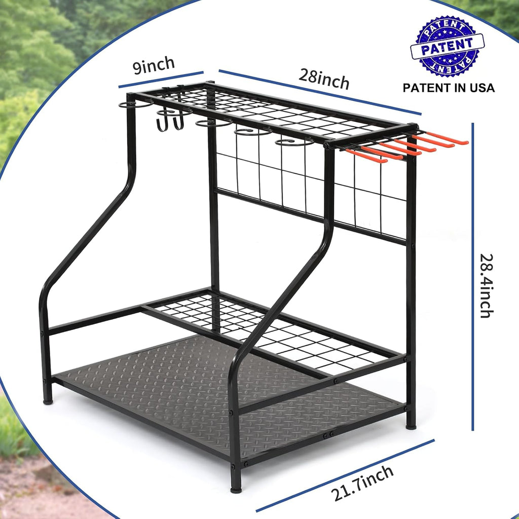 Garden Tool Organizer for Garage, Garden Tool Rack, Up to 58 Long Handled Tools, Yard Tool Holder for Garage, Shed