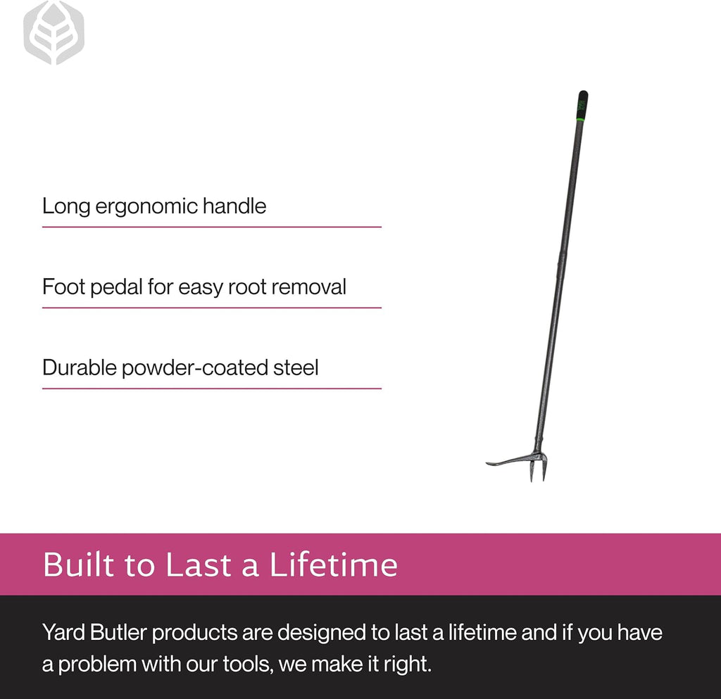 Yard Butler IRKT-1000KD Rocket Weeder - Stand-Up Weeder for Lawn Care - Ergonomic & Easy to Use - Power-Coated Steel