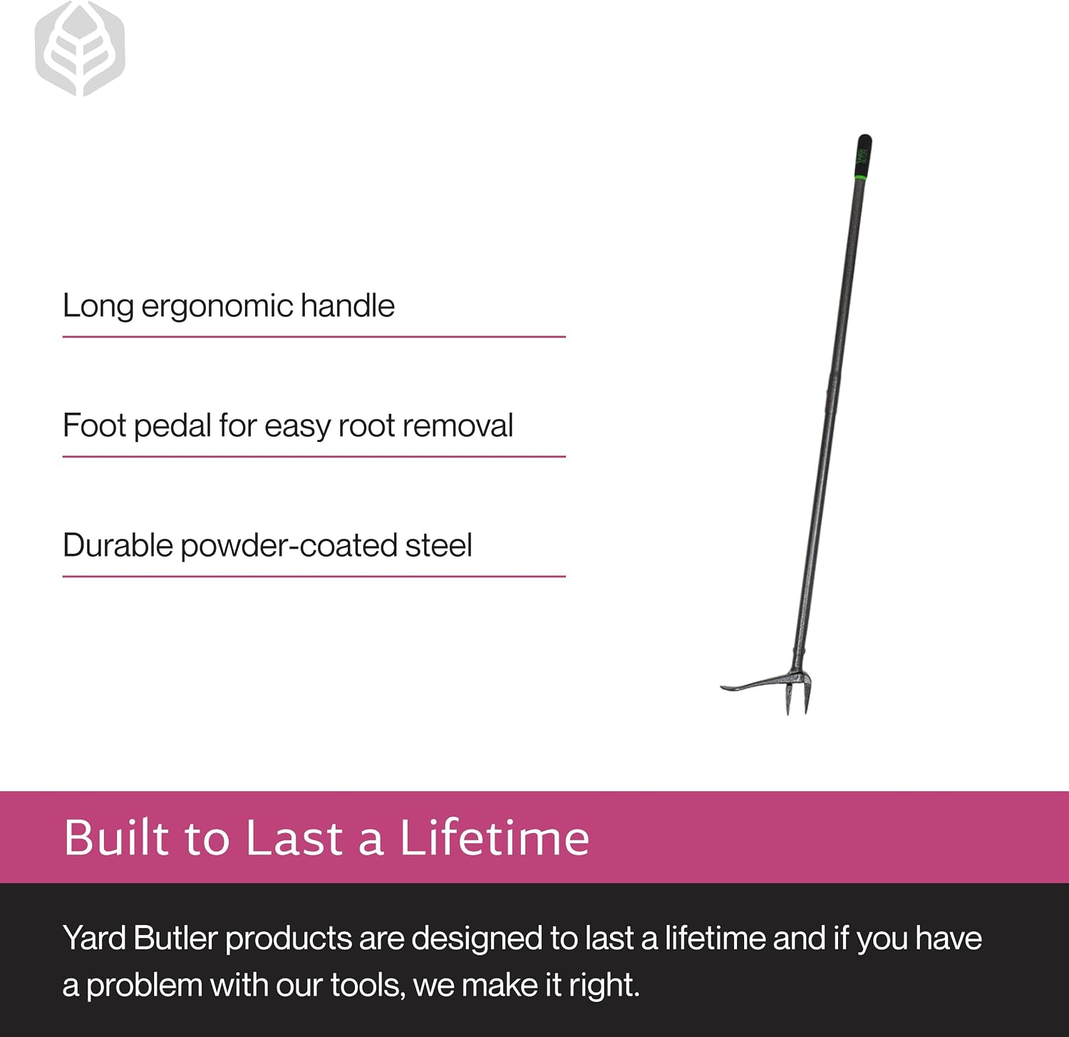 Yard Butler IRKT-1000KD Rocket Weeder - Stand-Up Weeder for Lawn Care - Ergonomic & Easy to Use - Power-Coated Steel
