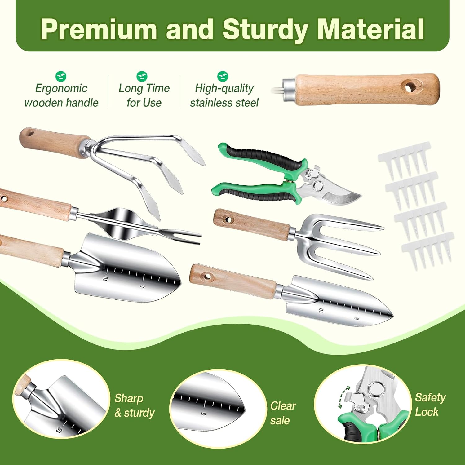 Gardening Tools Set for Women 29Pcs Heavy Duty Garden Hand Tools Set with Floral Tote Bag Rust-Proof Garden Tool Kit