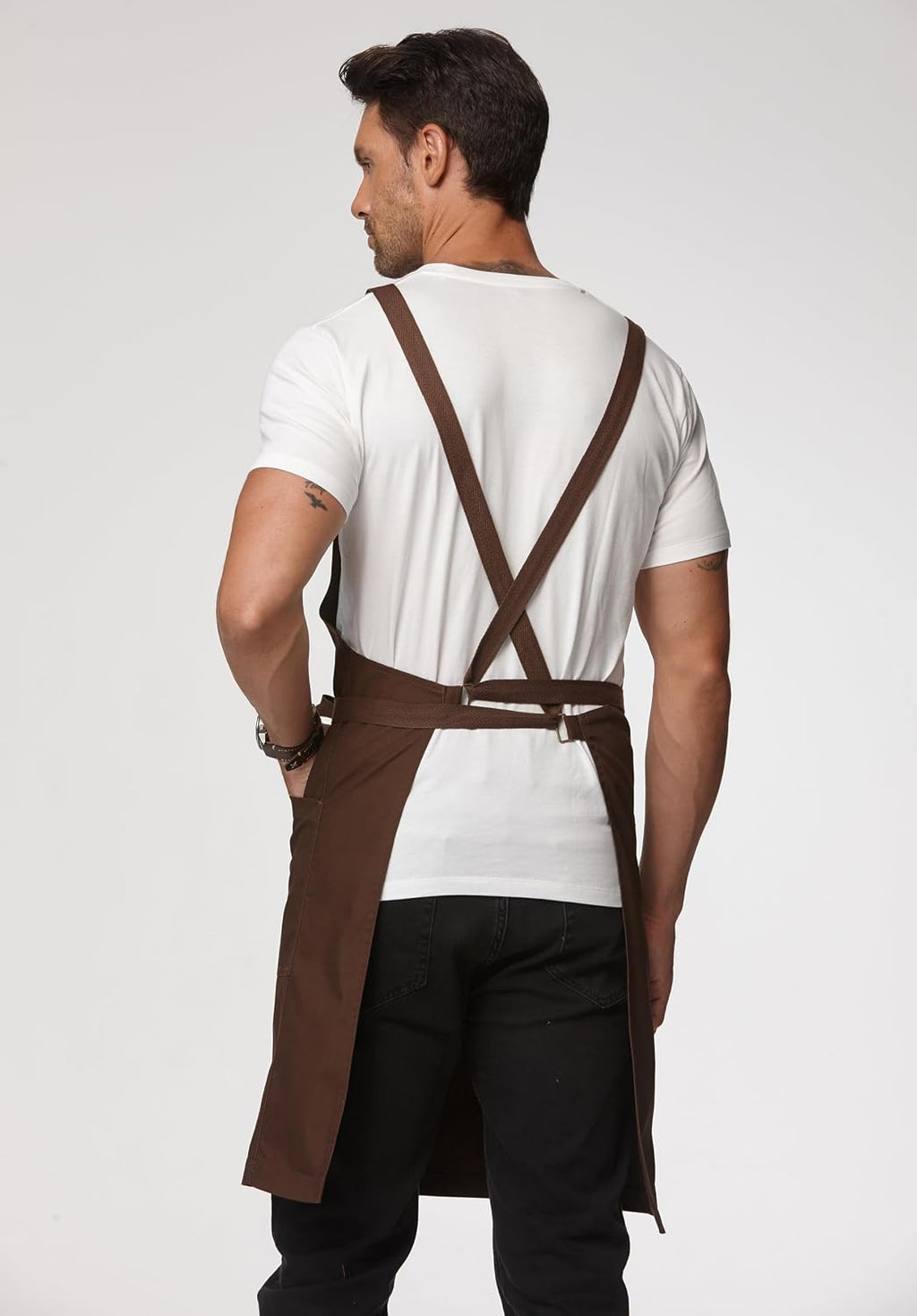 Cross Back Apron Grilling Kitchen Gardening with pockets 4251JC