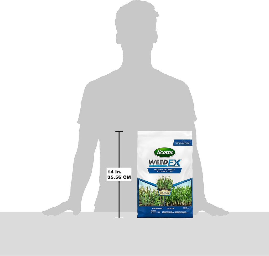 Scotts WeedEx Prevent with Halts, 10.06 lbs. | Crabgrass Preventer, Pre-Emergent Lawn Weed Killer, Treats Up To 5,000