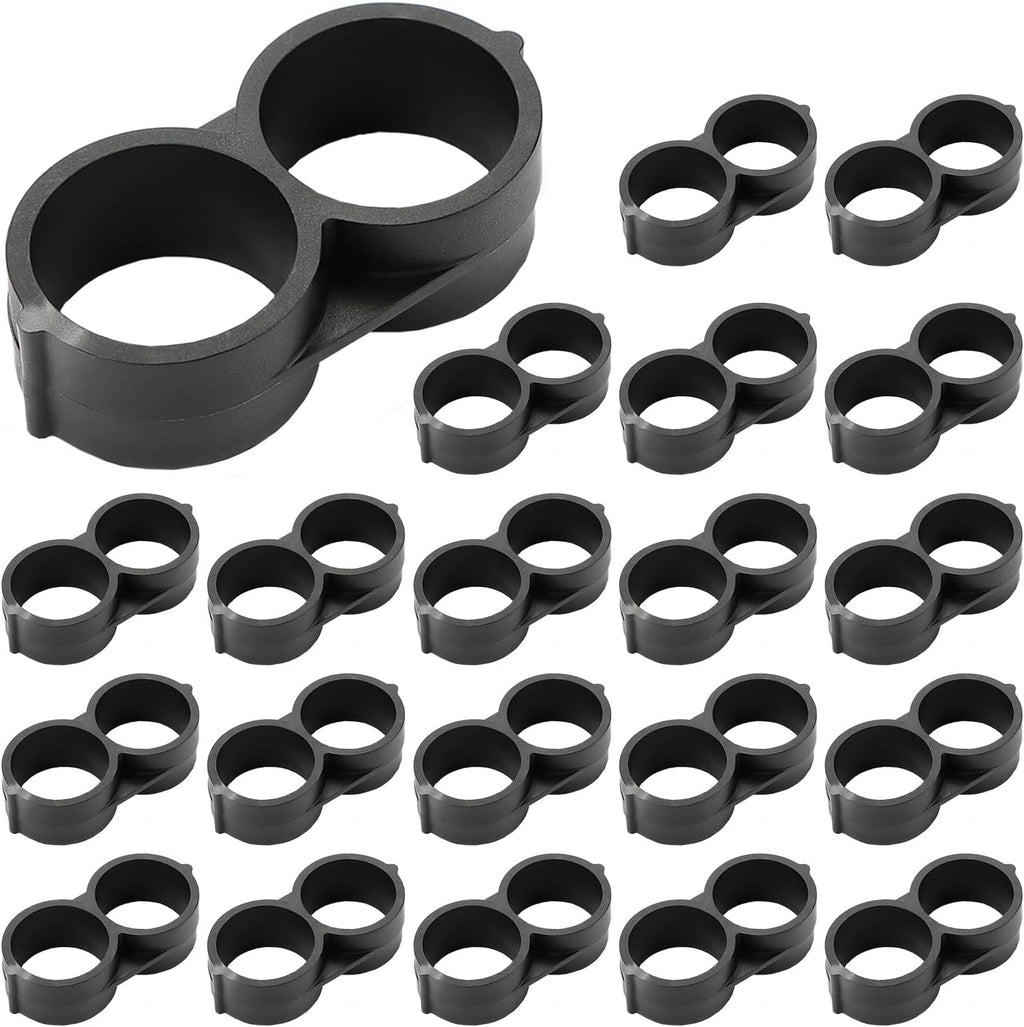 RedChili 20 Pack 1/2" Drip Tubing End Clamp Fitting, End Closure In a Figure 8 Design End Cap Plug Parts Fits 1/2" 17mm Drip Tubing for Garden Lawn Irrigation System