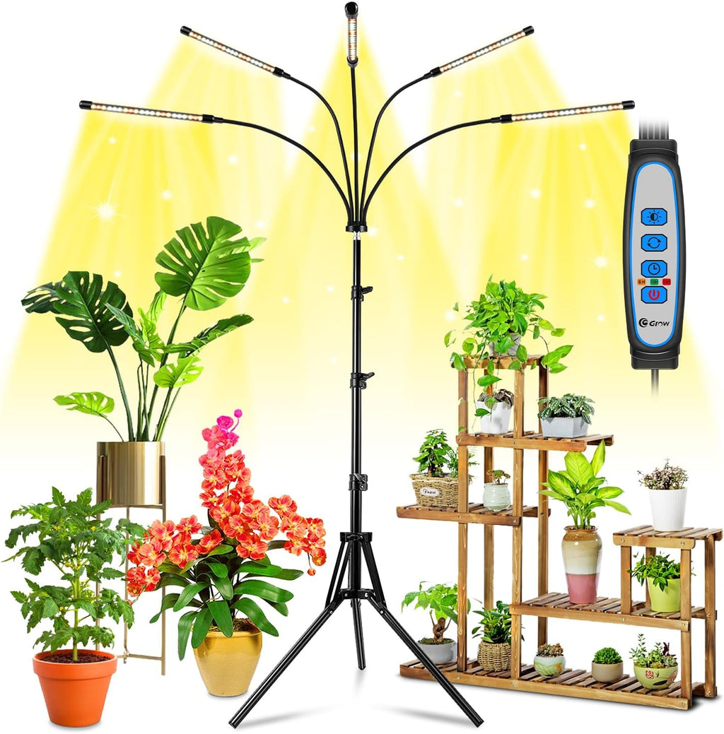 Wolezek Grow Lights for Indoor Plants Full Spectrum with Stand