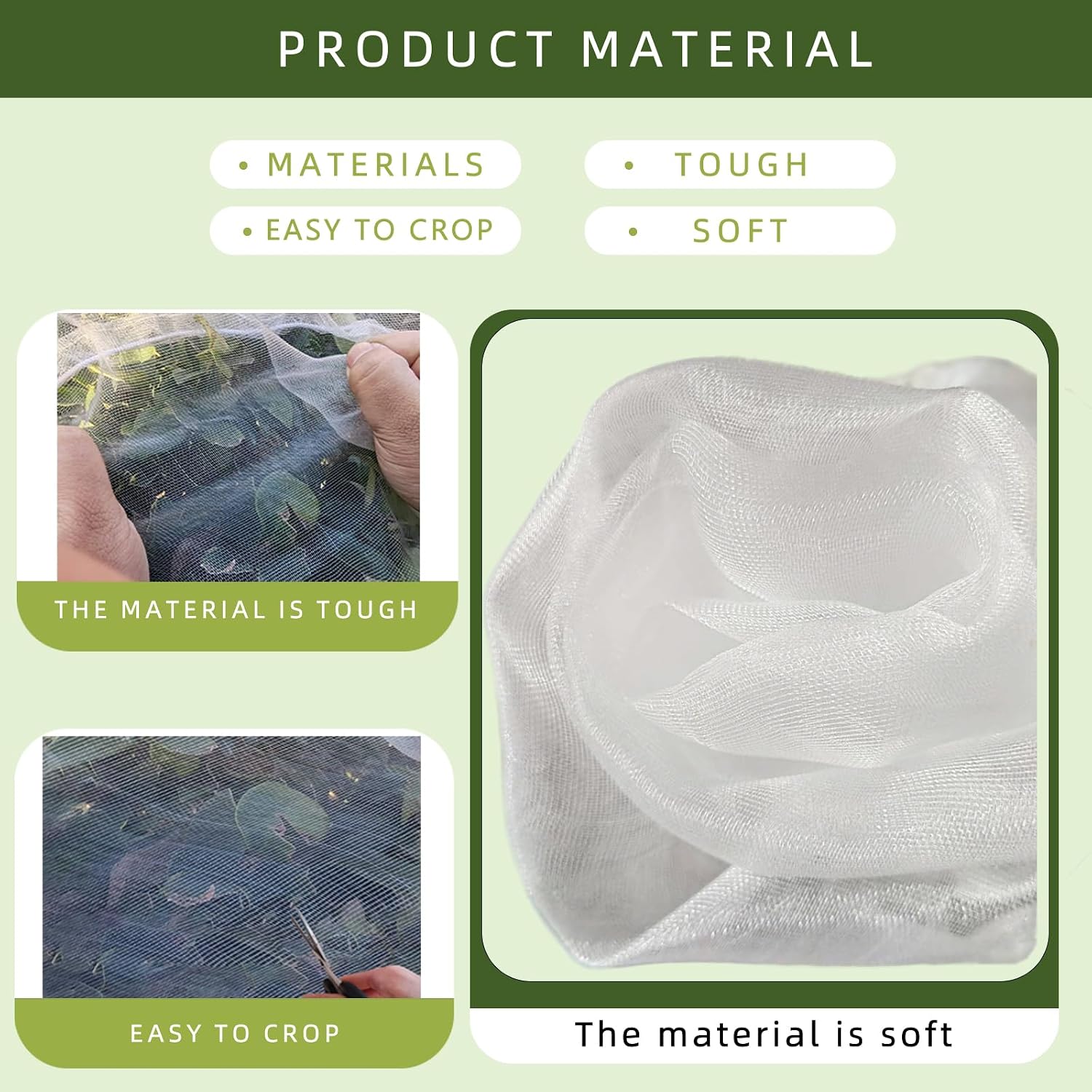 Garden Netting, 10x30FT Ultra Fine, Gardening Mesh Netting, Mosquito Net, Garden Netting for Raised Beds, Plant Covers