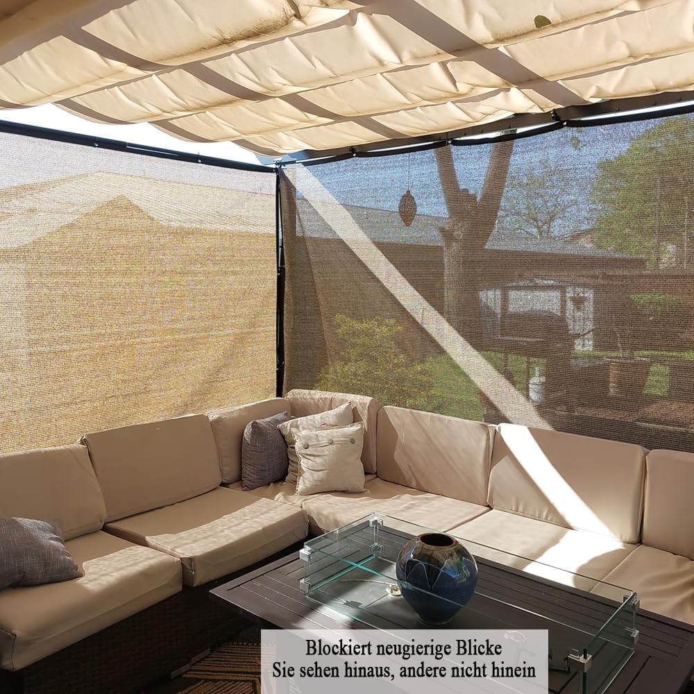 90% Sun Shade Cloth for Patio, 12x24 Ft Breathable Sunshade Fabric for Garden, UV Resisant & Privacy Protection Shade