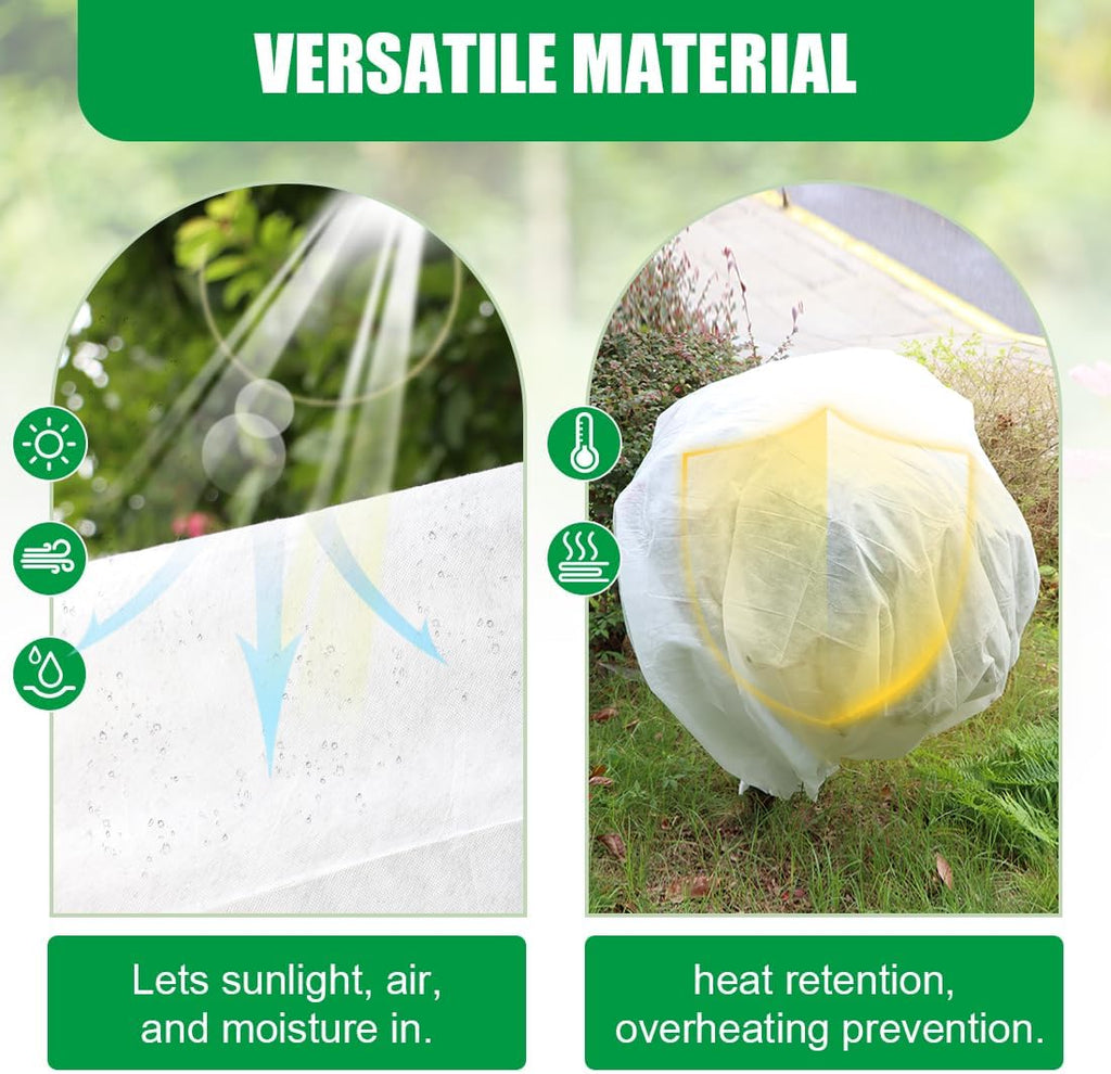 RooTrimmer Frost Covers Protection for Outdoor Plants 10Ft x 50Ft, Plant Blankets Freeze Cloths for Spring