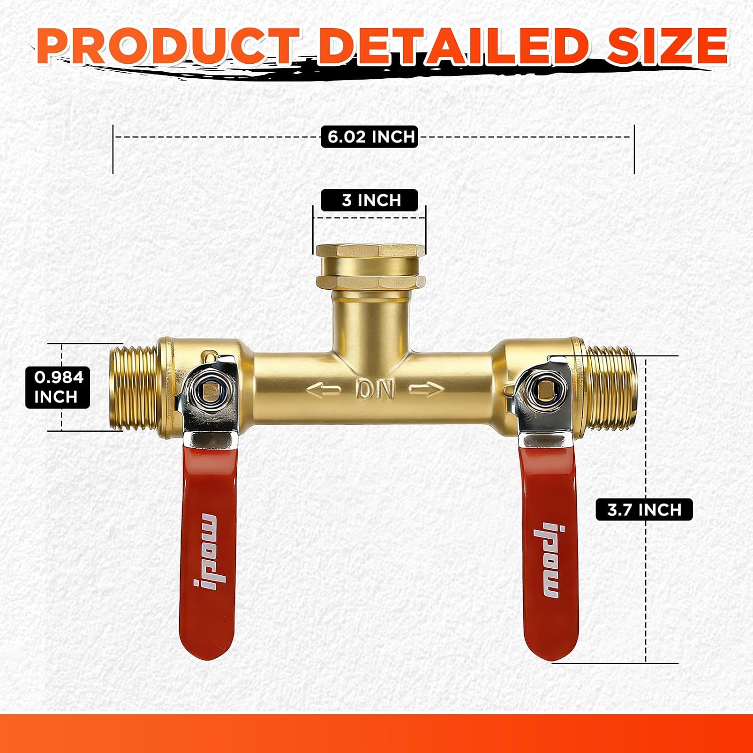 Garden Hose Splitter 2026 Upgrade Full Flow Garden Hose Splitter Heavy Duty Outdoor Faucet Splitter Brass Rust and