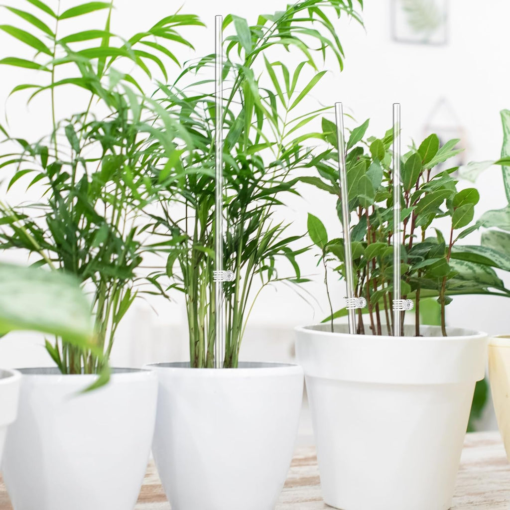 60 Pcs Clear Acrylic Plant Support Stakes with 60 Clips 15.8 & 11 Inch Reusable Plant Holder Stick Garden Stakes for