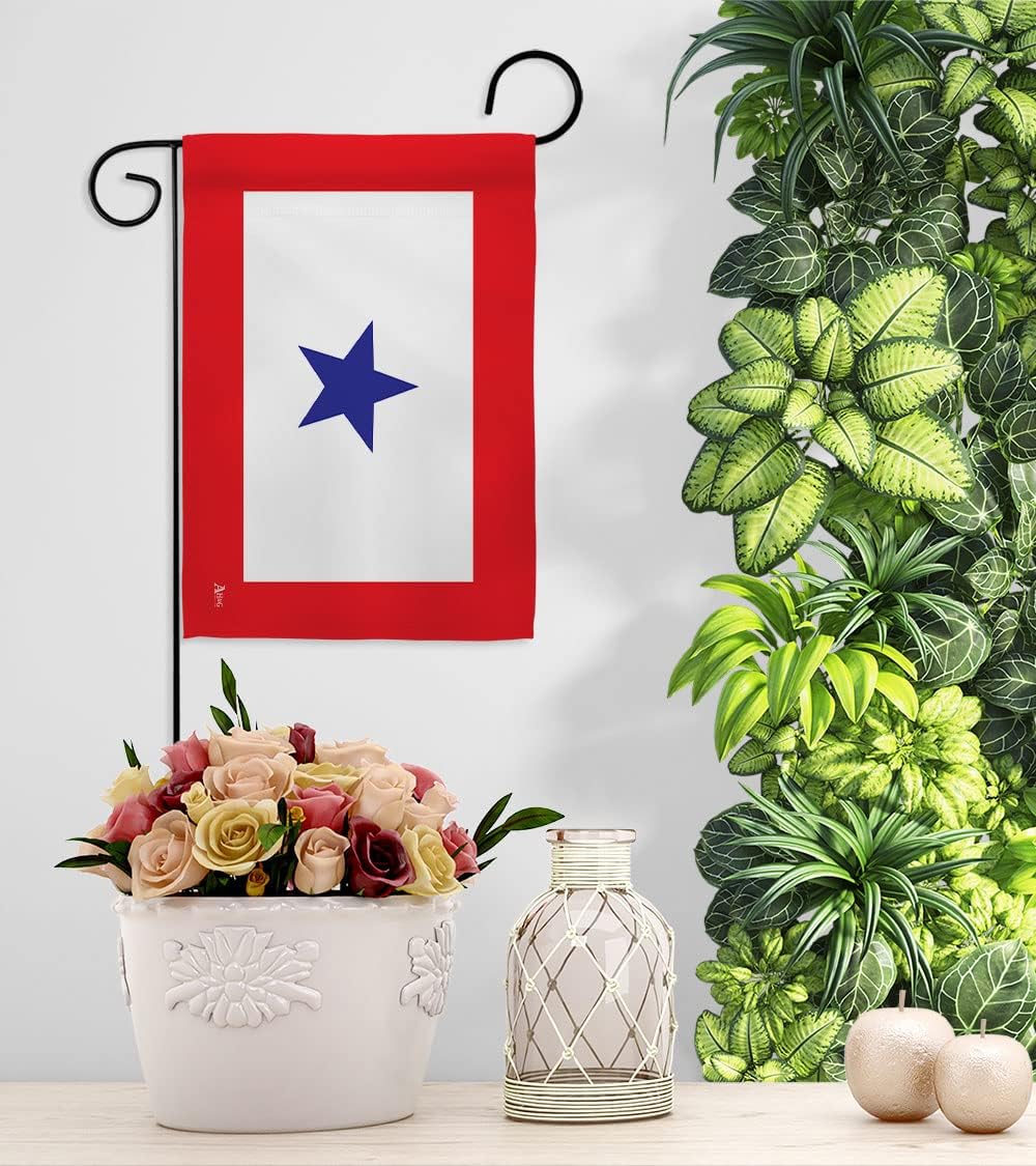 Blue Star Flag For Military Family Deployment With Pole Set Stand Outside House Bandera Door Yard Post Home Taprstry