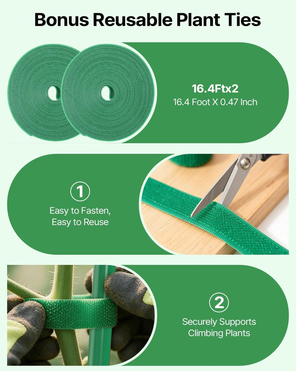 Suteck Cucumber Trellis 39.2" 2 Pack A-Frame, Foldable Metal | Garden Trellis for Cucumbers, Peas, Beans & Climbing