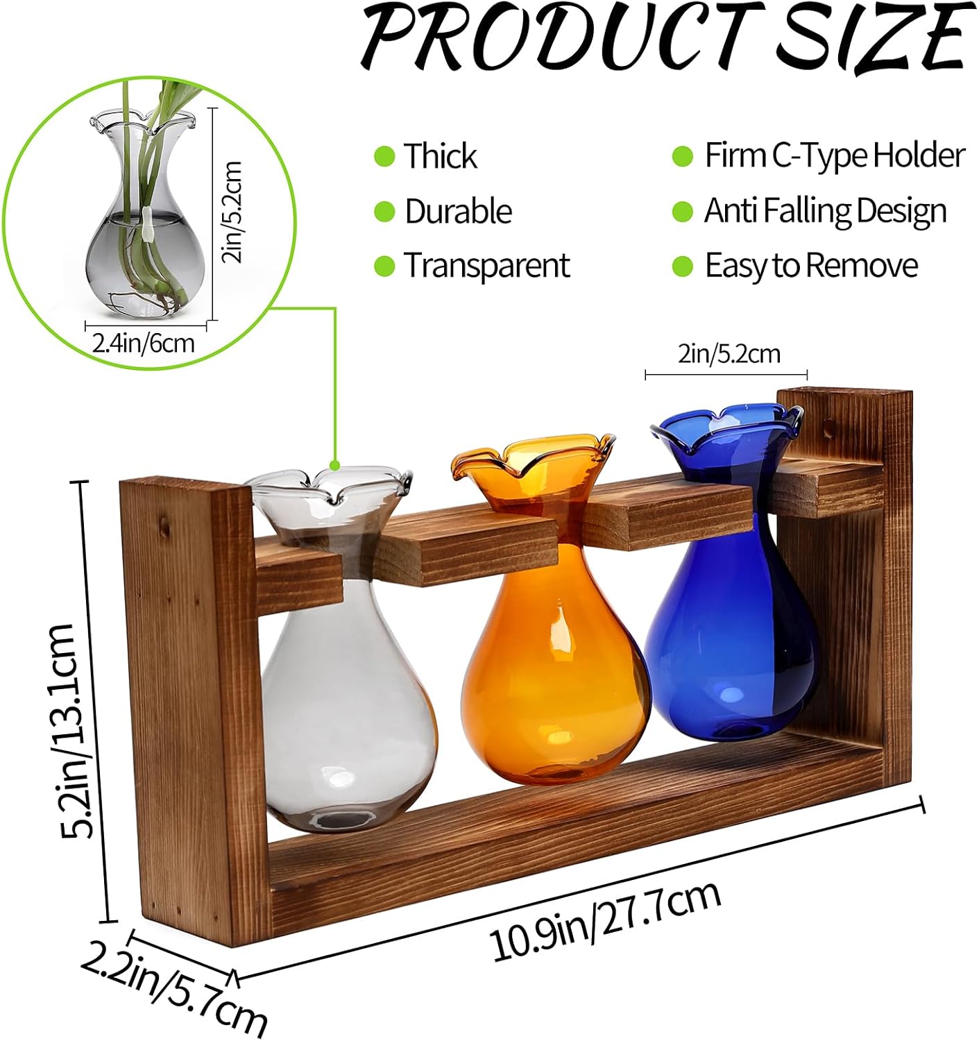 Plant Propagation Station Plant Terrarium Unique Birthday Gifts for Women | Plant Lovers Home Office Decor Planter with