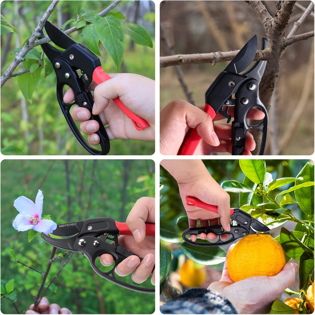 Premium pruning shears for gardening, Work 3 times easier, Pruners heady duty, Sharp garden clippers cuting florist