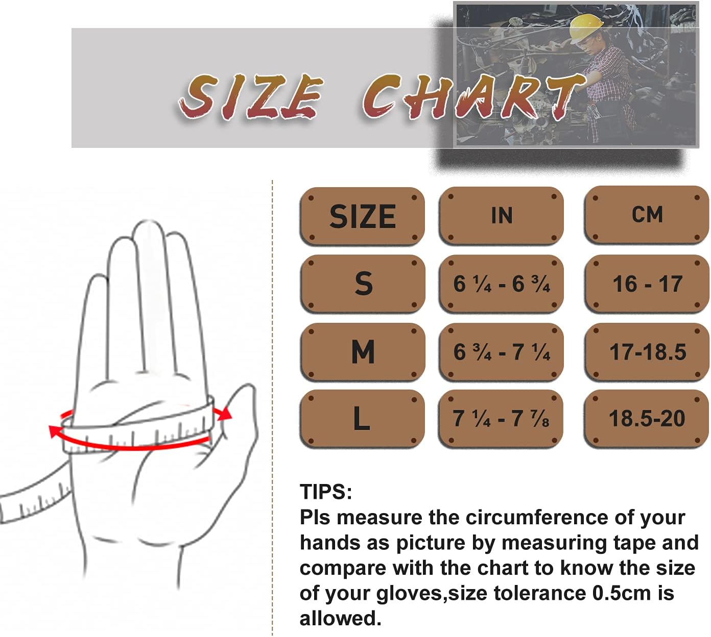 HANDLANDY HLDD Work Gloves for Women and Ladies, Leather Gardening Gloves Flexible Mechanic Working Gloves