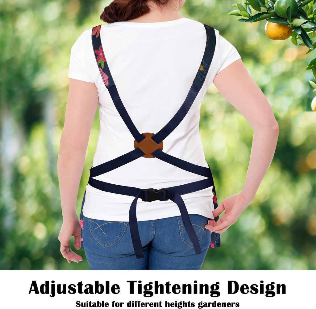 Garden Harvest Apron for Women, Fruit Picking Apron with Quick Release Bottom