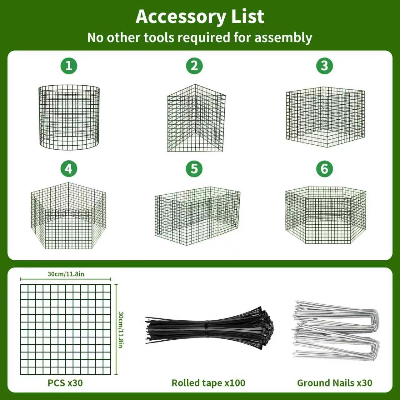 10 Packs Round Plant Protector from Animals,Metal Wire Mesh Garden Plant Cages for Outdoor Gardening Supplies, Garden