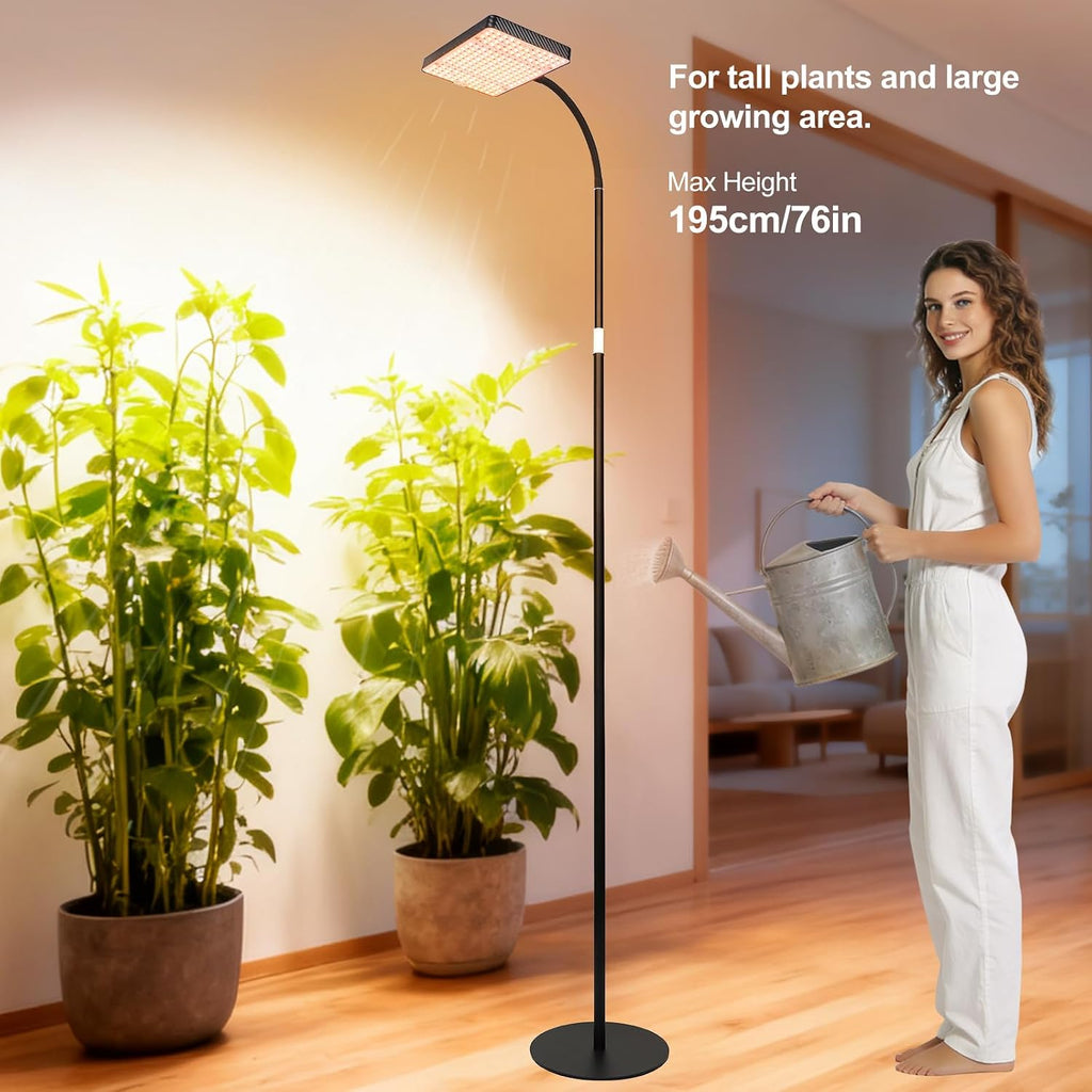 FECiDA 2026 Floor Lamp Grow Light, Standing Grow Lights with Stable Round Base for Tall Indoor Plants, Bonsai Tree