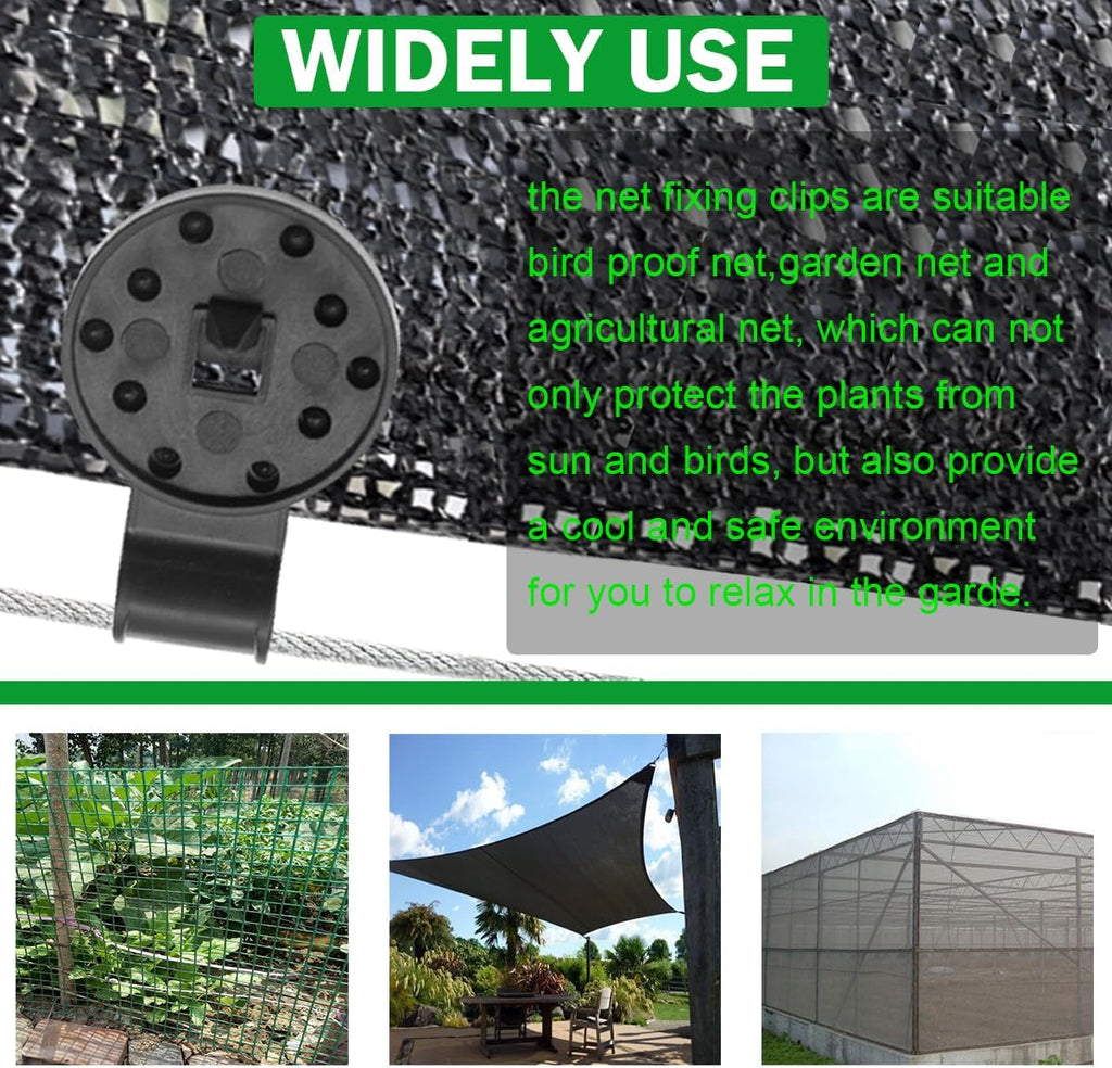 100Pcs Shade Cloth Clips Plastic Heavy Duty Sun Shade Lock Grip | UV Resistant Fasteners for Sun Shade Net, Garden