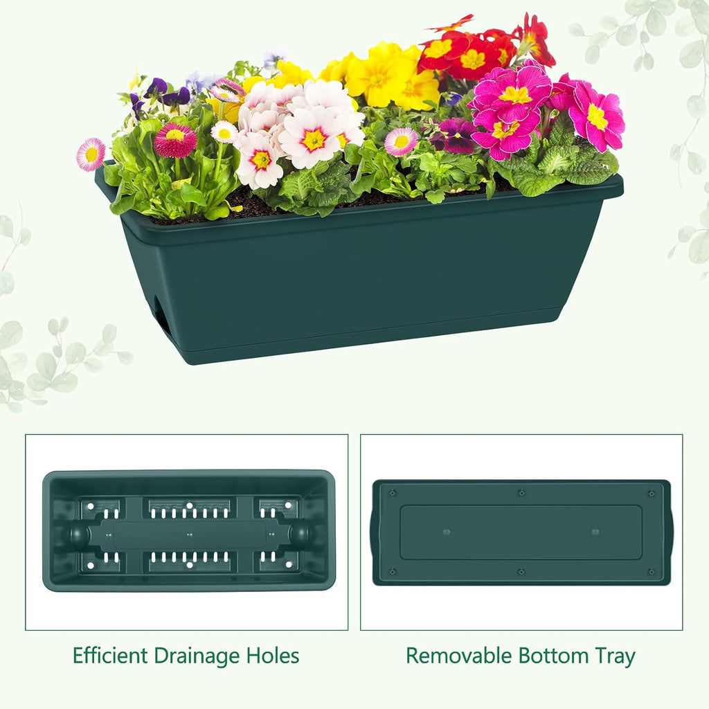 Vertical Raised Garden Beds 32.4" Tall Planter Raised Beds Boxes Patio Herb Garden Planter Outdoor with Metal Fences